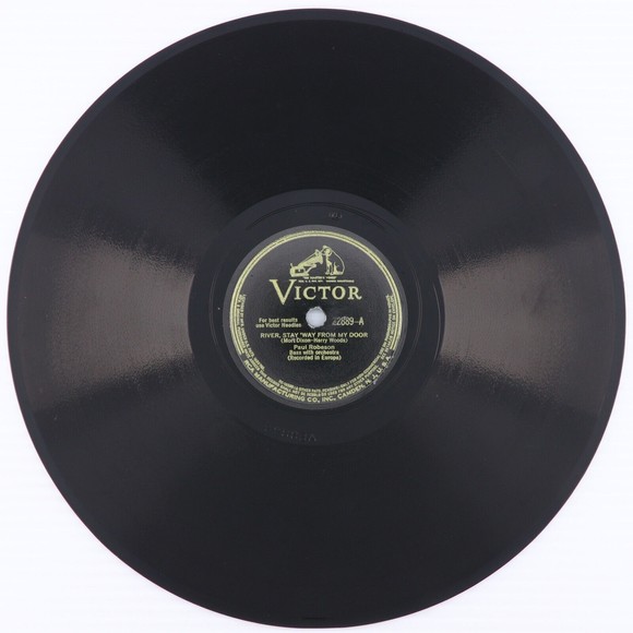 Paul Robeson, River Stay 'Way From My Door/Rockin' Chair 10" 78 rpm Record 22889 - Picture 2 of 16